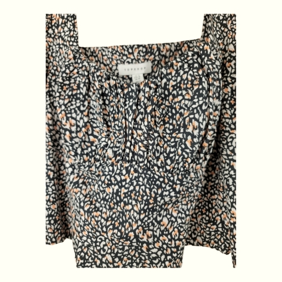 Topshop Women's Animal Print on Black Corset Crop Top‎ - Picture 4 of 9